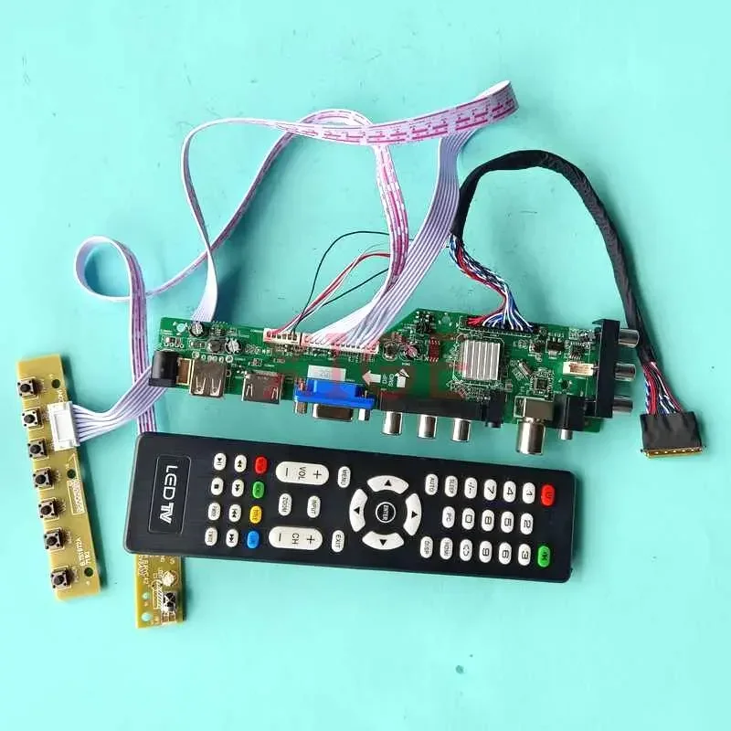 

For LTN156AT35-H01/P01/T01/W01 LVDS 40 Pin USB/DHMI/VGA/AV Laptop Screen DVB-T/C 1366x768 15.6" Controller Driver Board DIY Kit