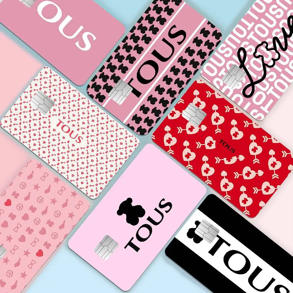 Cute T-TOUSes Bear 100% Hot Sale Amine Credit Debit Bank Card Bus Card Film Skin Sticker