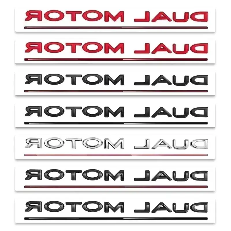 

1 шт. эмблема с буквами на багажник DUAL MOTOR, значок на подкладке, аксессуары, наклейка с буквами, логотип PerformanceChrome, 3D наклейка