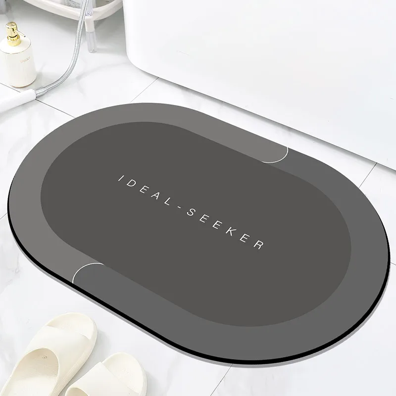 

1pcs modern minimalist door mat, bathroom absorbent mat, bathroom anti slip mat, diatomaceous earth foot mat, shower room carpet