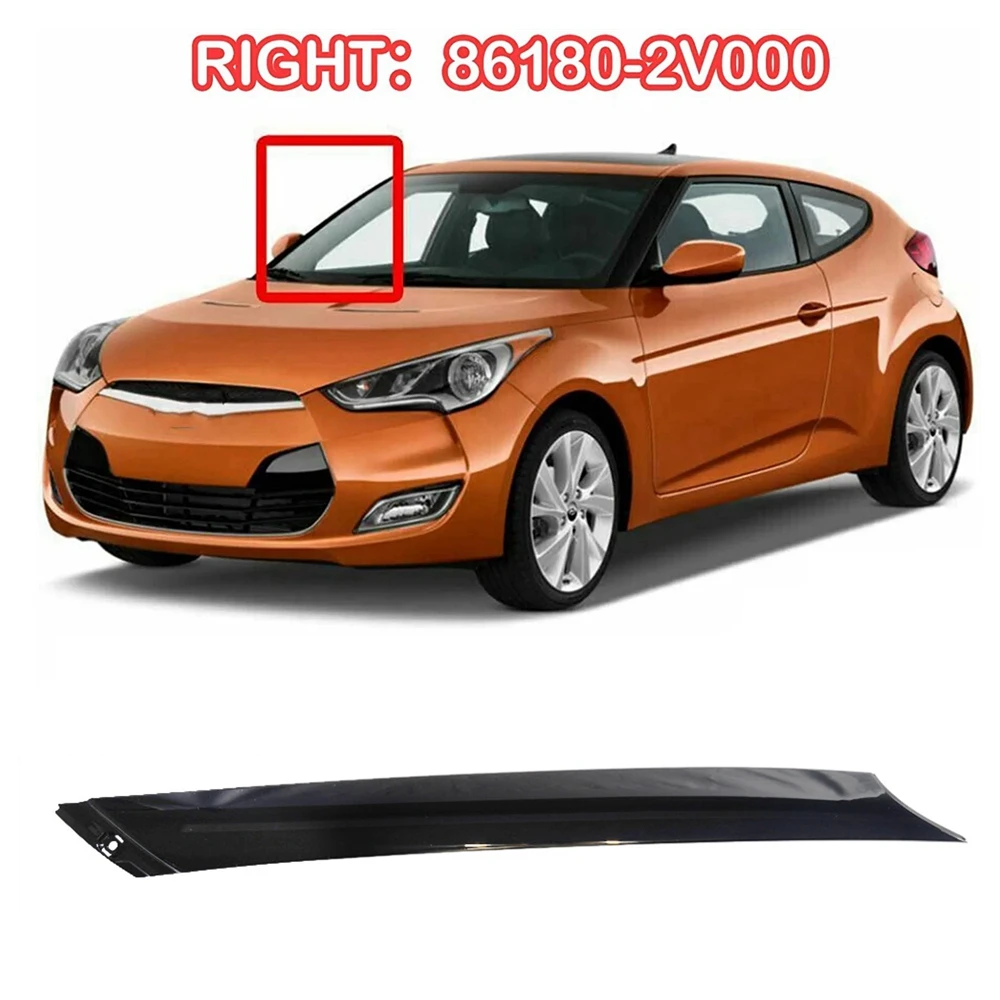 86170-2V000, 86180-2V000 Front Molding Windshield Pillar Trim Left Right Side 1Pair For Hyundai Veloster 2011-2017