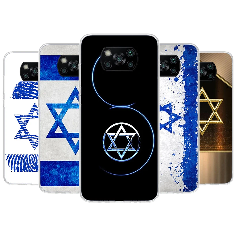 David Jewish Star Symbol Phone Case For Xiaomi Poco X6 X5 X4 X3 Nfc F6 F5 Pro F4 Gt F3 F2 F1 M5S M4 M3 5G Fundas Soft Shell For 