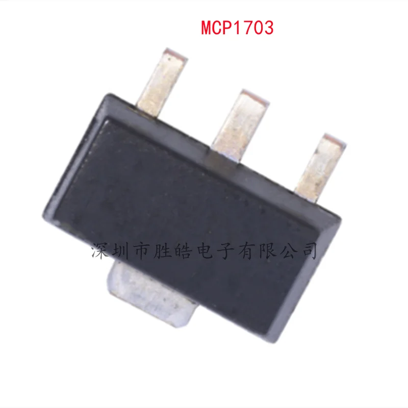 (10PCS)  NEW  MCP1703T-3302E/MB  MCP1703T  Low-Dropout Linear Regulator LDO Chip  SOT-89   MCP1703  Integrated Circuit