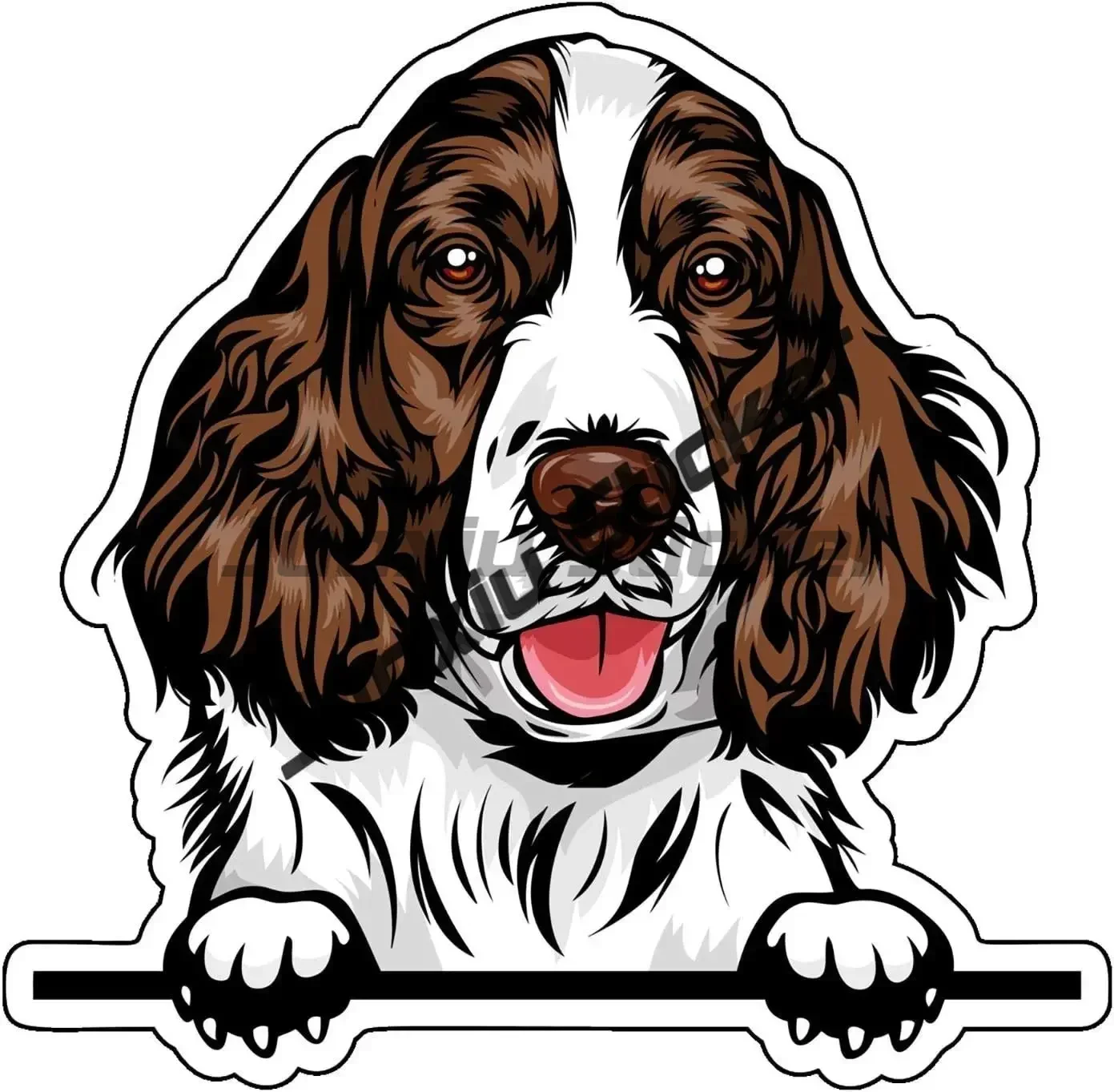 Smiling English Springer Spaniel Dog Sticker Anti Scratch Exterior Waterproof Decal Accessories Stickers Pickup Camper Bumper