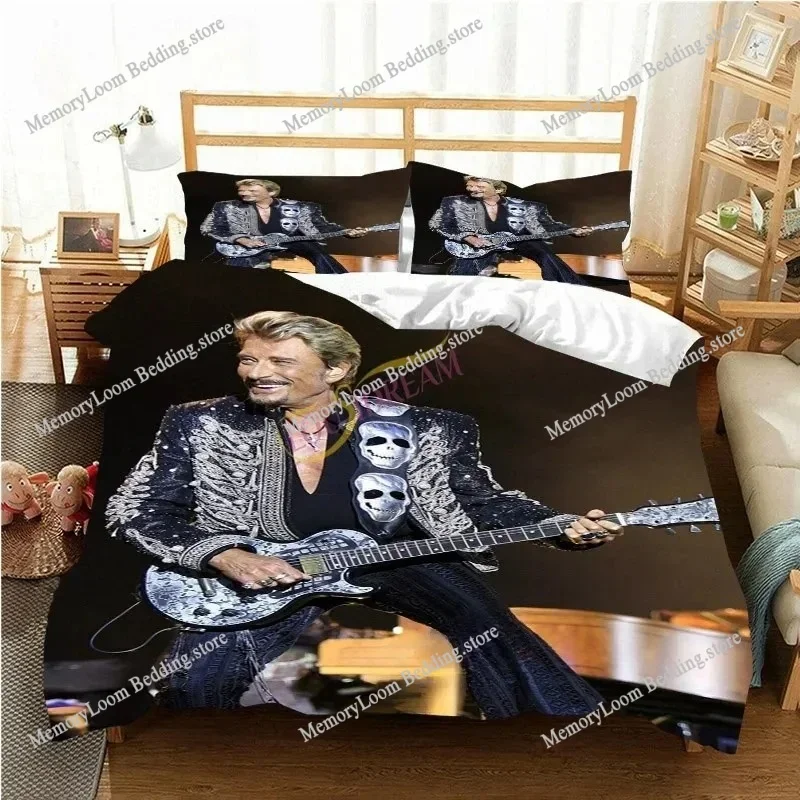 France Rock Singer J-Johnny H-Hallyday Bedding Set Single Twin Full Queen King Size Bed Set Aldult Kid Bedroom Duvet Cover Sets