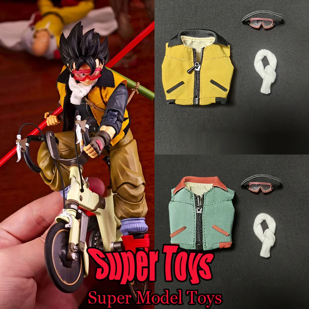 

In Stock 2 Style 1/12 Scale Male Soldier Clothes Accessories Dragon Ball Son Goku Waistcoat Goggle Fit 6'' Action Figure Doll
