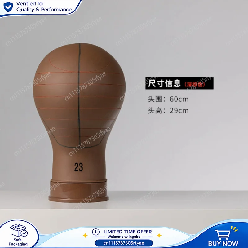 21 22 23 Inch PVC Mannequin Head for Wig Making Hair Styling Practice Display Cosplay Training Model Head