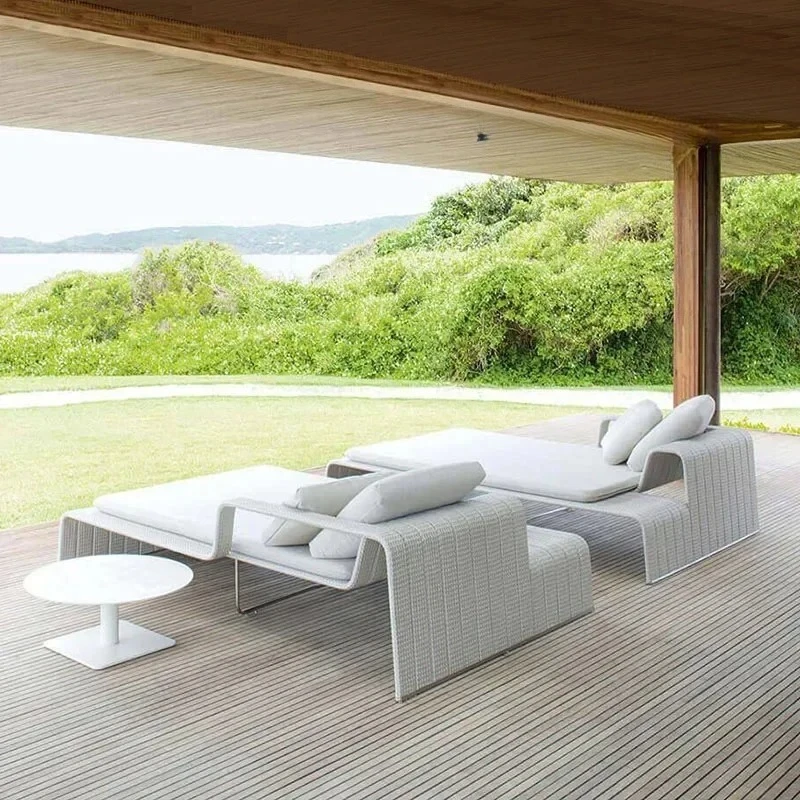 

X-S Outdoor Creative Rattan Sun Bed Leisure For Swimming Pool, Beach, Courtyard
