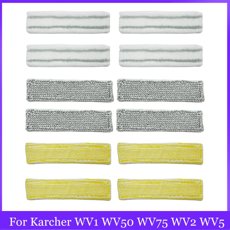 Microfibre Window Cleaner Machine Mop Cloths For Karcher WV1 WV50 WV75 WV2 WV5 Mop Head Replacement Spare Parts Accessories