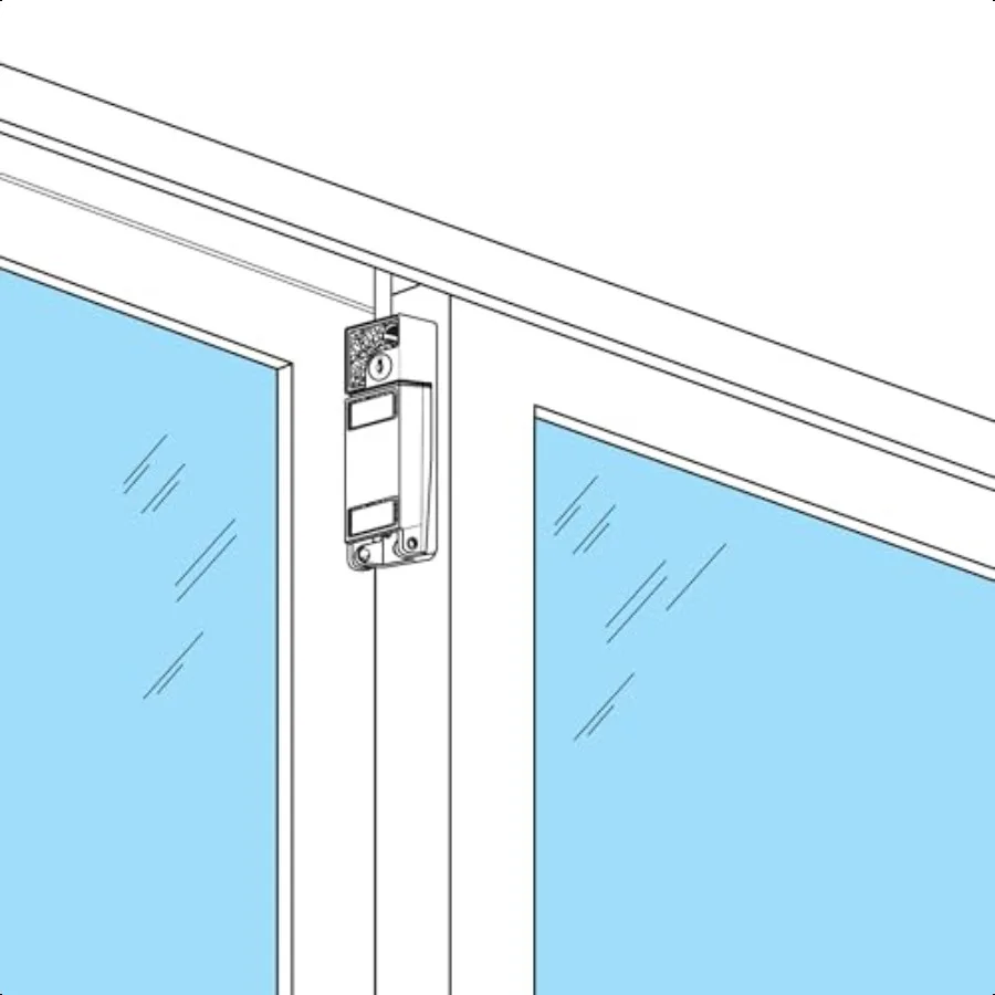 U 9919 White Sliding Patio Door Keyed with Bolt Lock Single Pack
