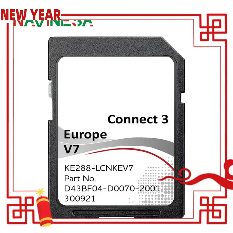 16GB Connect3 V7 for Nissan Qashqai 2013-2017 Sat Nav GPS Map Version SD Card GPS Europe Car