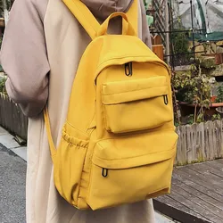 HOCODO – sac à dos étanche en Nylon pour femmes, couleur unie, pour adolescentes, grande capacité, cartable pour dames, nouvelle collection 2020