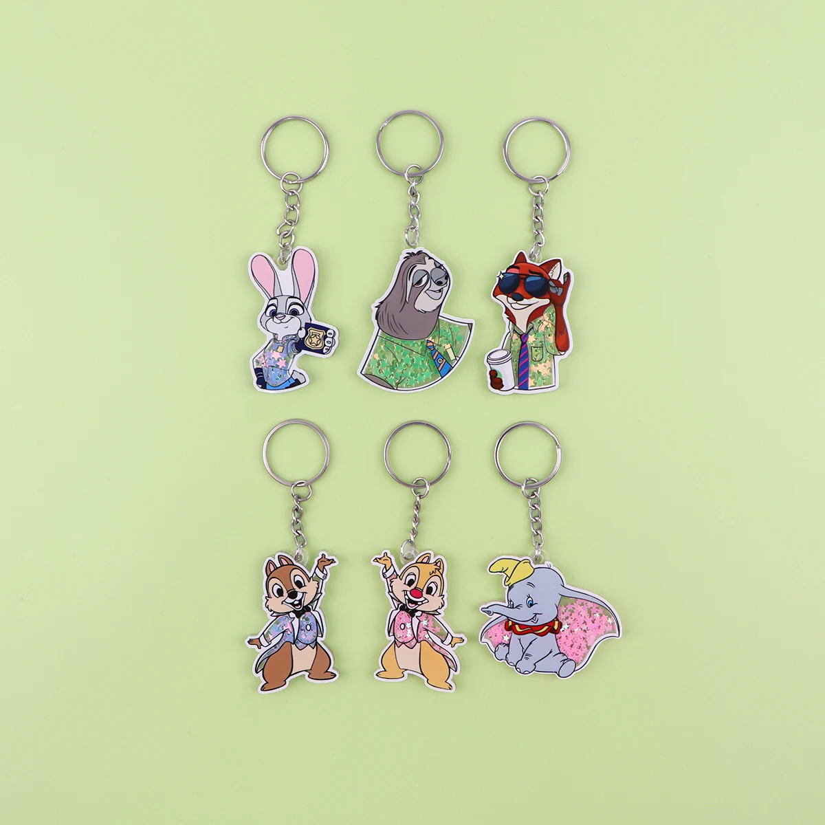 Cartoon Movie Monsters Animals Metal Keyrings Cute Acrylic Keychain Men Women Cosplay Pendant Jewelry Accessories Kids Gifts