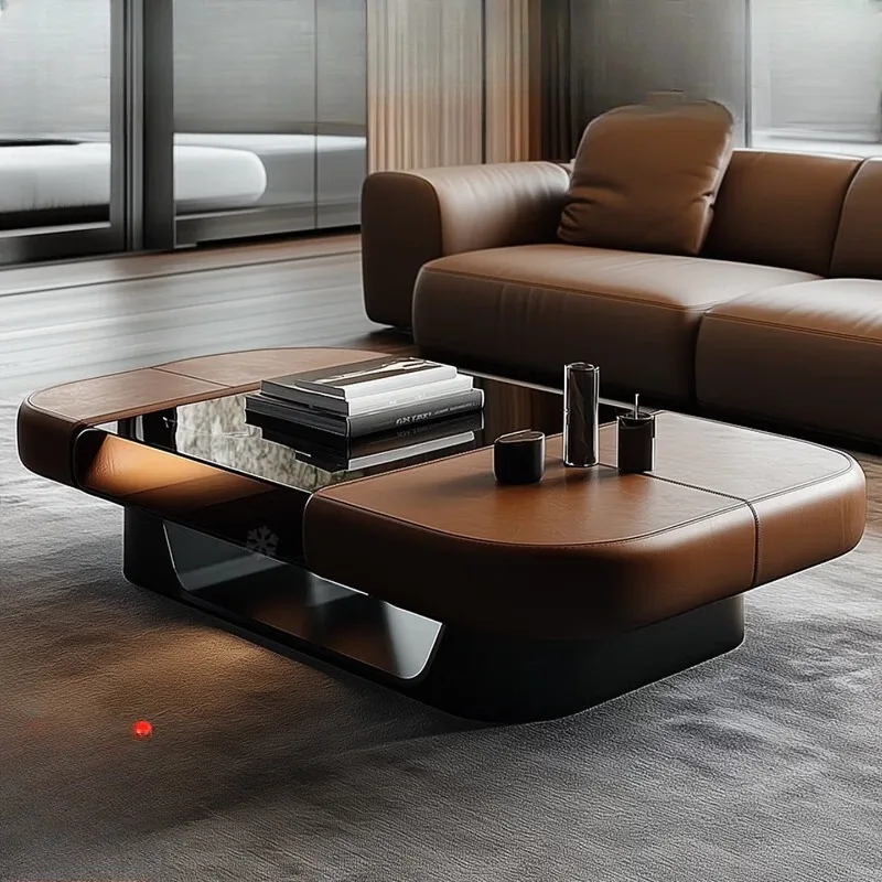 Microcrystalline stone coffee table, modern large villa