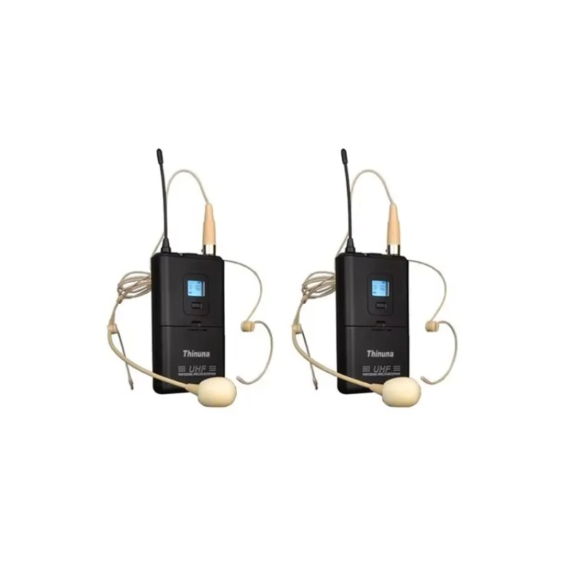 Thinuna UR-288  Best Performance-grade UHF Dual-channel Mic True Diversity Dual Receiver Wireless Microphone for Stage Show