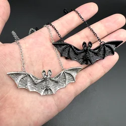 Vampire Bat Necklace Punk Gothic Beads Bat Pendant Chain Necklace For Women Animals Choker Collar Hip Hop Girls Jewelry Gift