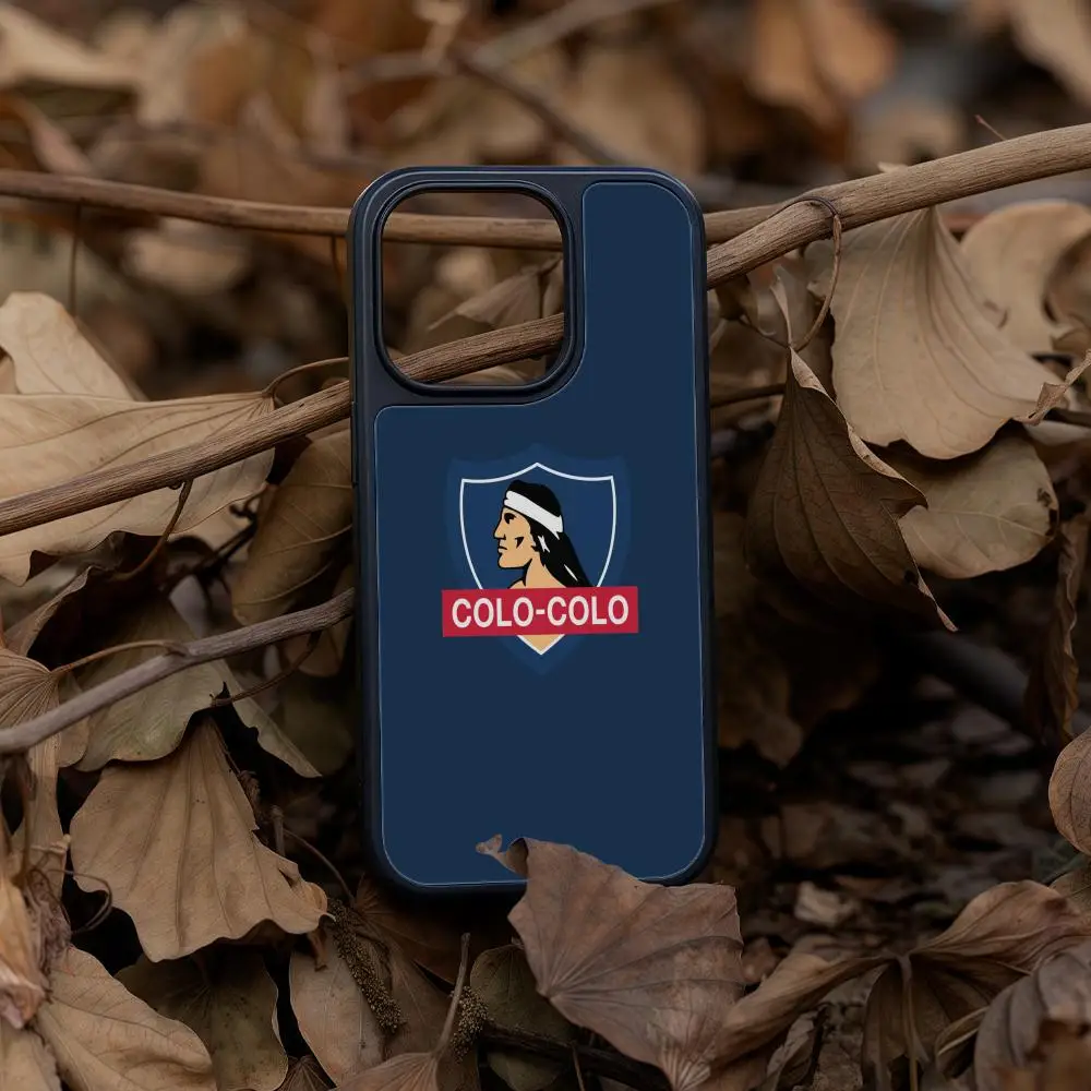 

Чехол для телефона для iPhone 17, 16, 15, 14, 13, 12, Pro Max Plus, черная рамка, акриловый корпус из углеродного волокна, клубный социальный y Deportivo Colo-Colo