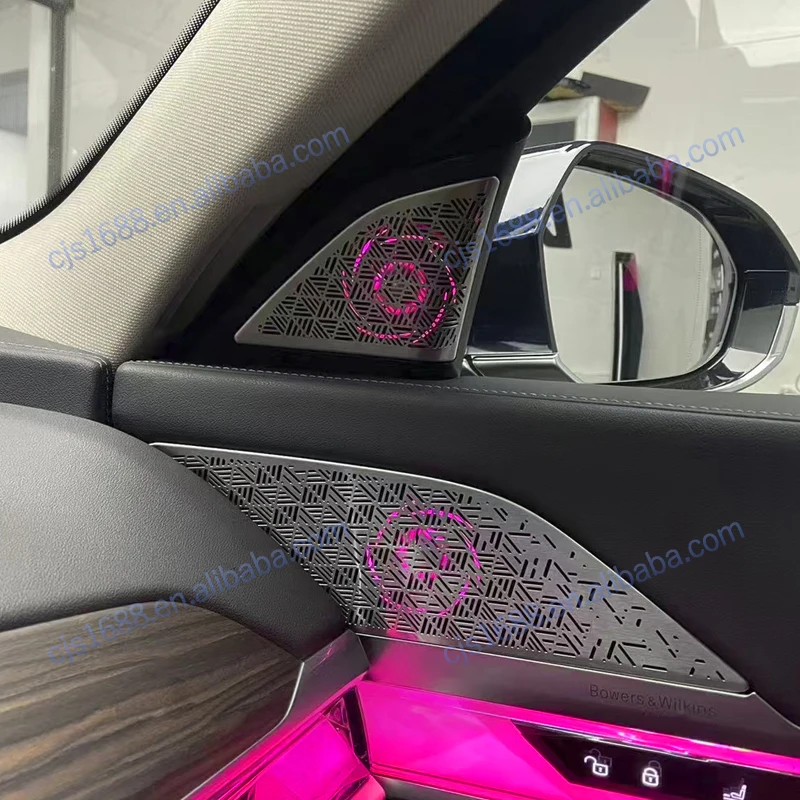 For New 7 Series G70 Illuminated Grill Speaker & Horn Cover With Luminous Center Ambient Light Modification Accessories