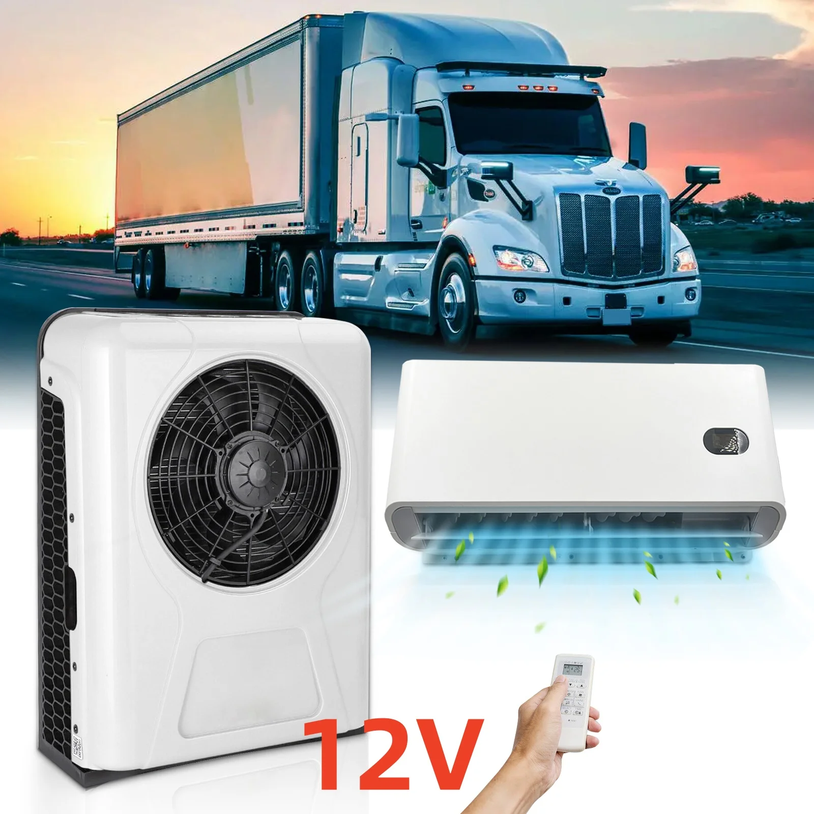 Universalität 12000 BTU 12 V DC Split Parkklimaanlage Kühlsystem für LKW, Wohnmobil, Wohnmobil – geräuscharme, schnelle Kühlung