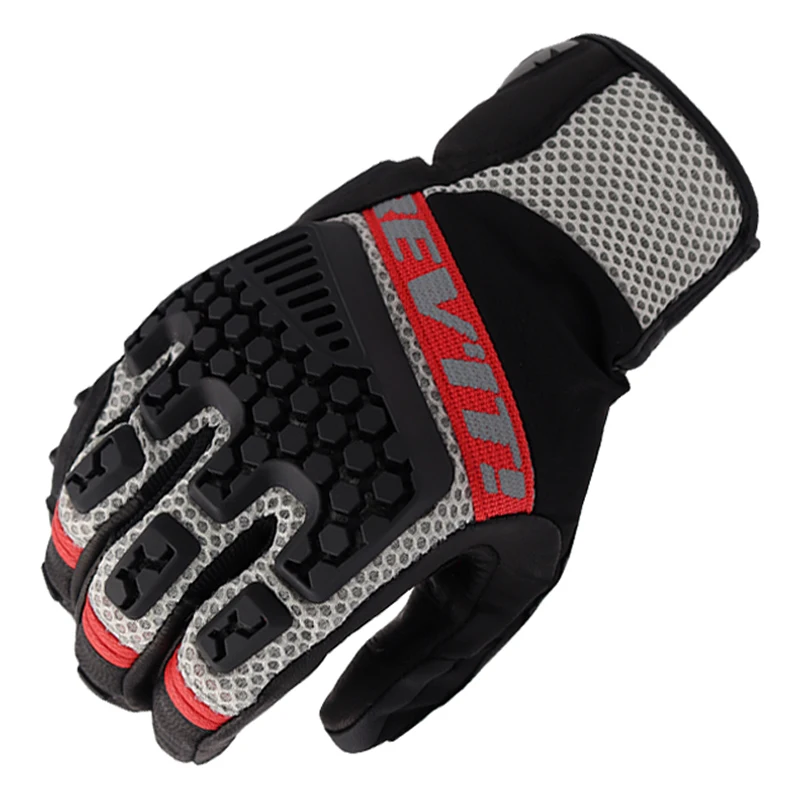 3 Color Revit Sand 3 Trial Motorrad-Abenteuer-Touring-Handschuhe mit Belüftung aus Echtem Leder für Motorradrennen