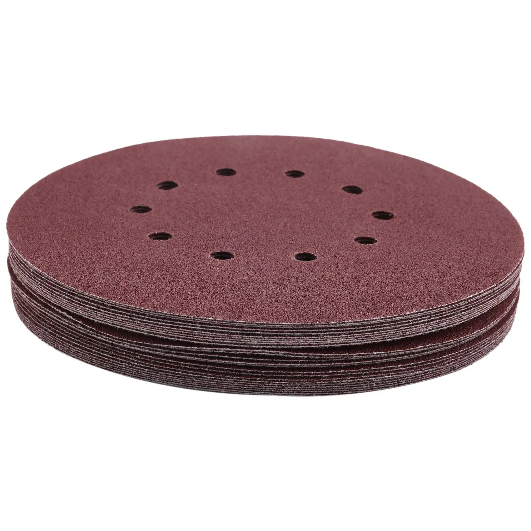 A68P-225Mm Sanding Disc Pads, 25 Pcs Hook And Loop Sandpaper Sheet For Random Orbital Sander (80 Grit)