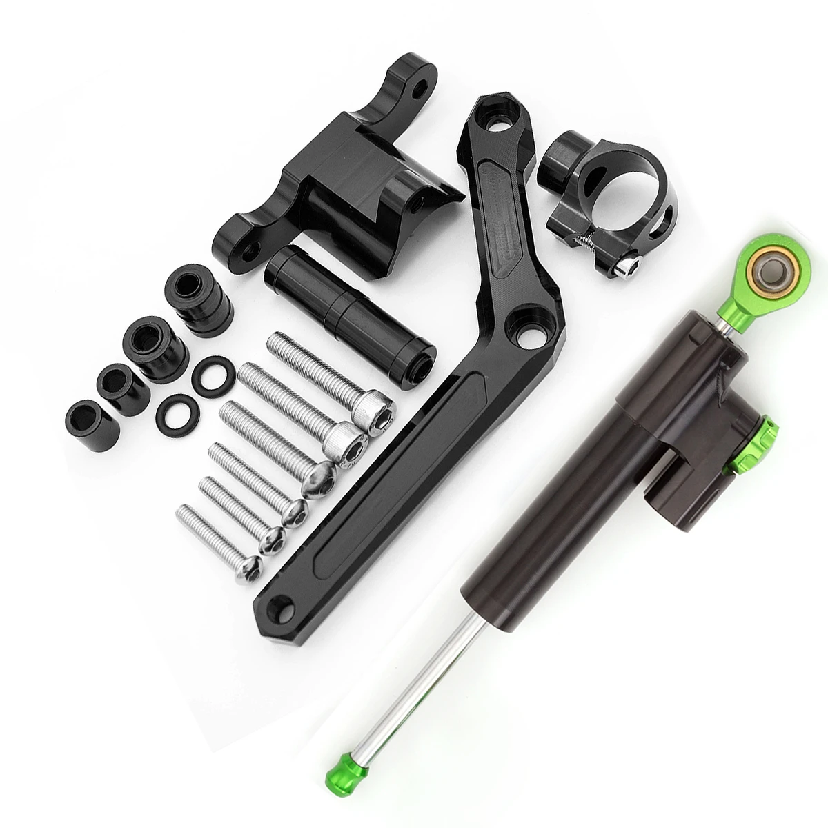 For Benelli BN600 BJ600 Black Aluminum CNC Motorcycle Stabilizer Damper Steering Mounting Mount Bracket Holder Support Kit Set