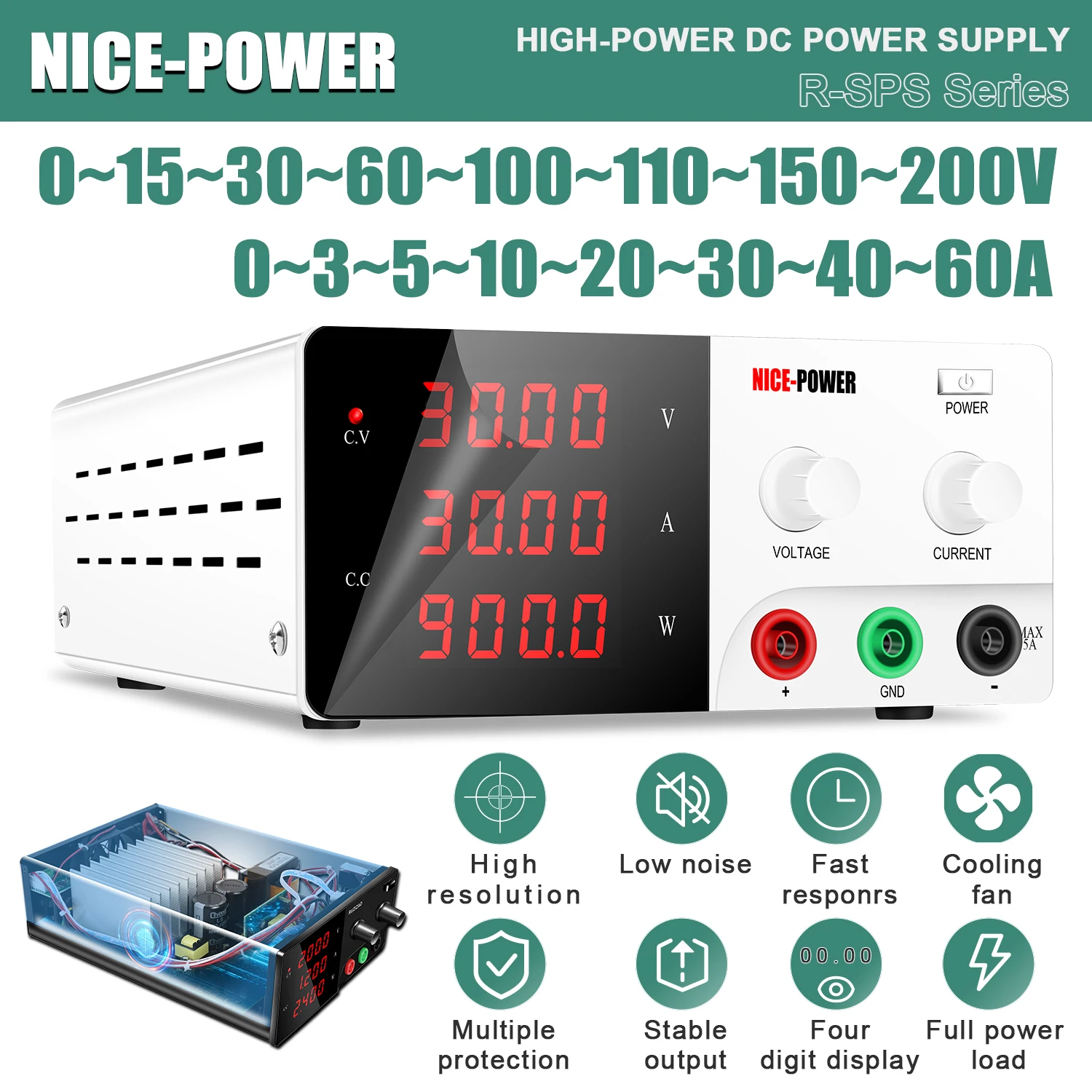 fonte de alimentacao 30v 30a fonte de alimentacao ajustavel lab 60v 10a 100v 5a fonte de comutacao reguladores digitais de tensao 01