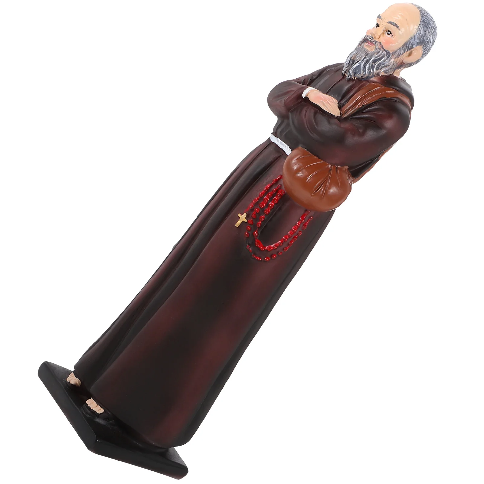 

Priest Statue Resin Premium Material Desktop Decoration Church Ornament Religious Decor Priest Statue Desktop Adornment