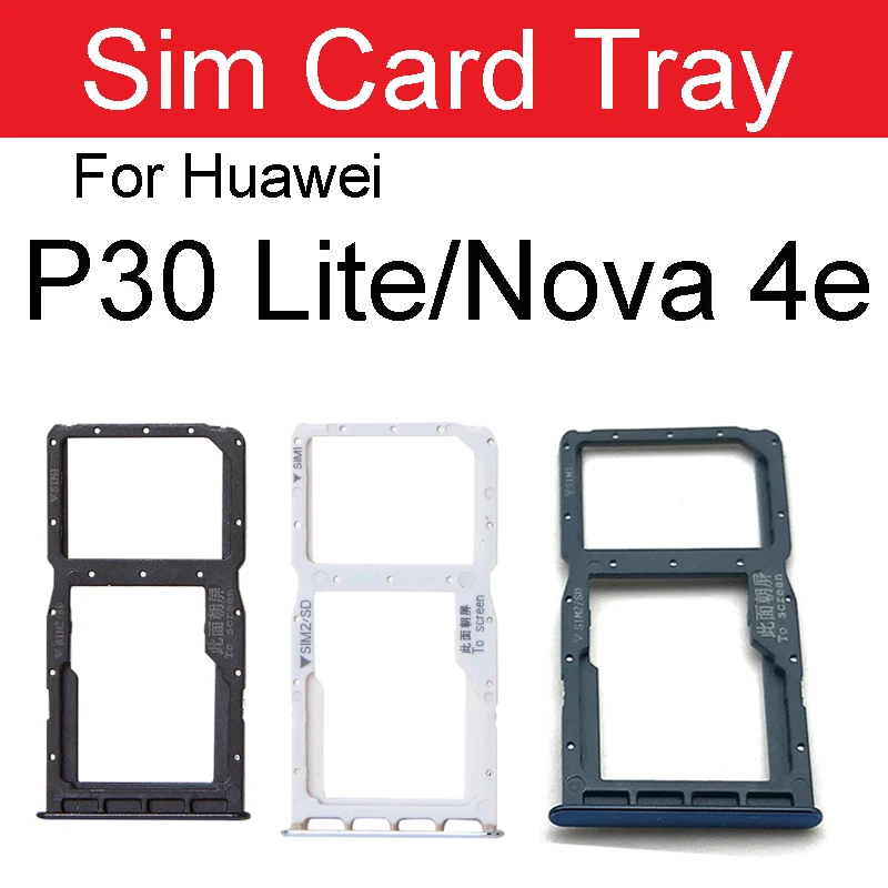 / Sim Card Tray Socket Adapter For HuaWei P30 Pro Lite Sim Card Reader Slot Connector Holder Replacement Parts