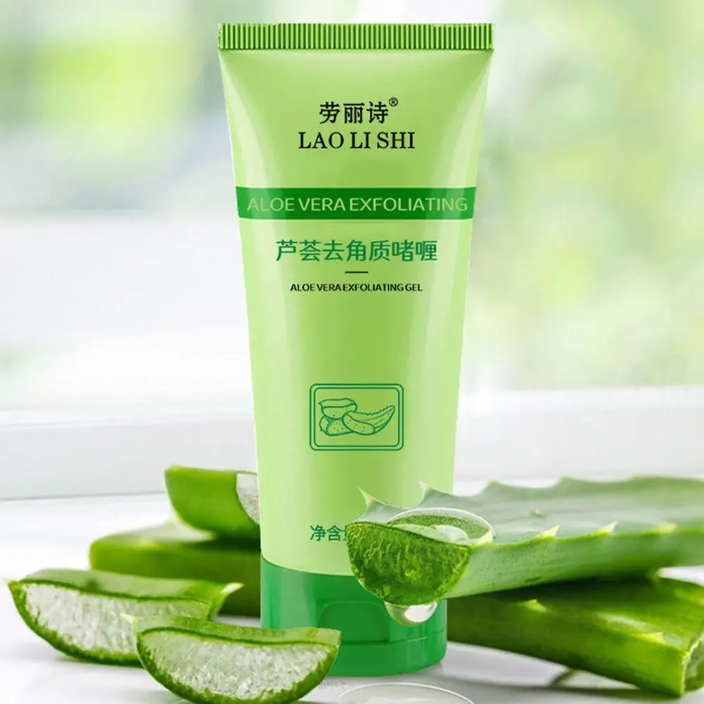 Peeling Aloë Vera Gel Snel Exfoliërende Gezichts Scrub Diepe Reiniging Gezichtsbehandeling Voor Alle Huidtype Gladde Hydraterende Huid