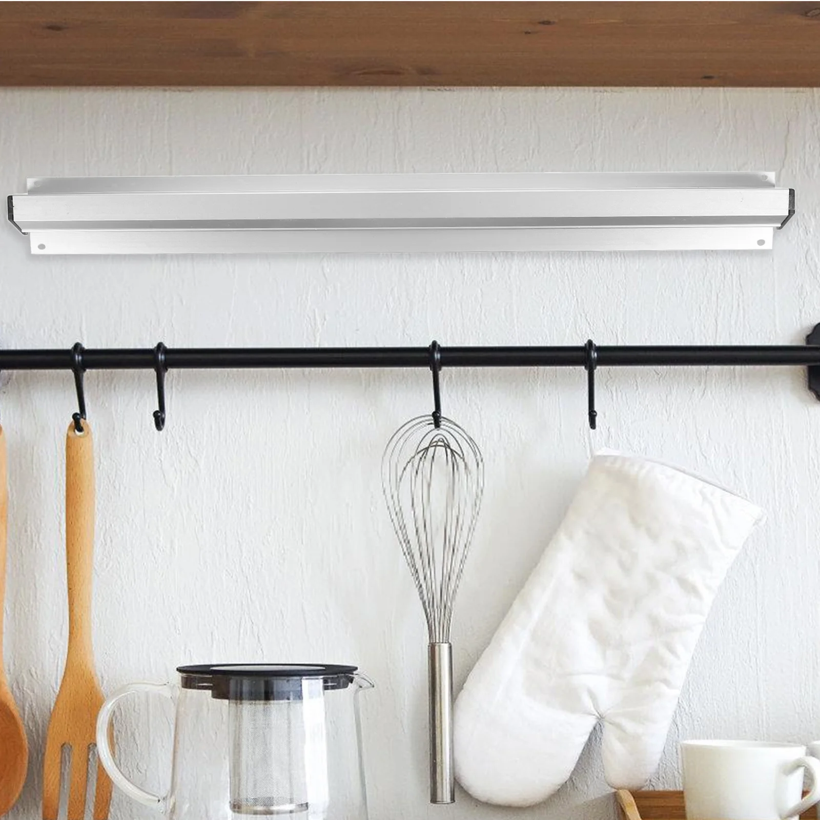 

Menu Clip Holder Aluminum Alloy Restaurant Order Holder Kitchen Hotel Takeout Slide Check Rack Receipt Paper Organizer