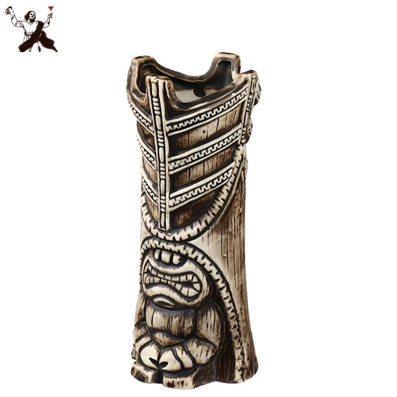 

420ml Horrible Ceramic Tiki Mug Creative Porcelain Beer Wine Mug Cup Bar Tool Barware