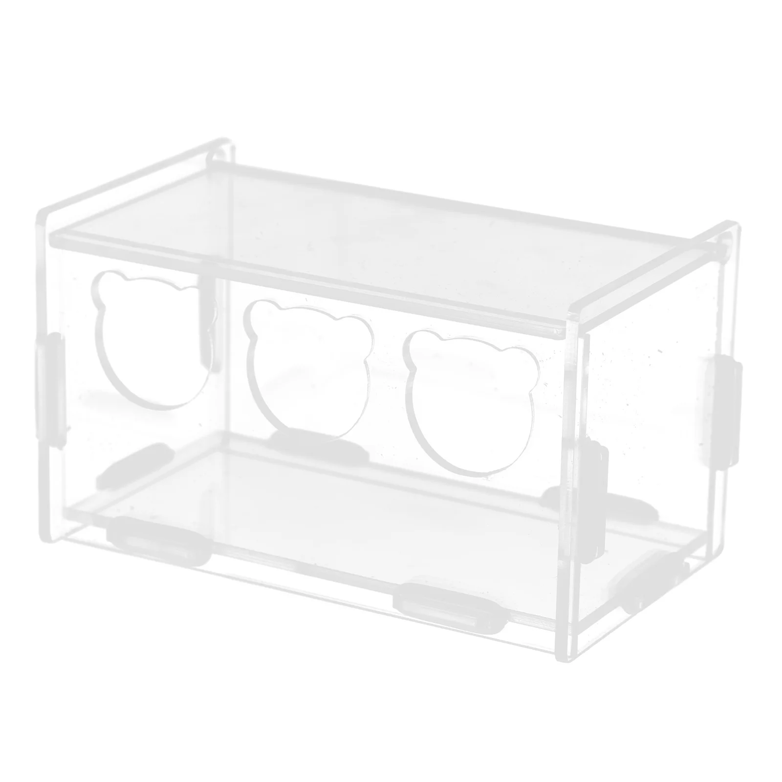 

Rutin Chicken Acrylic Feeder Transparent Small Feeding Box for Hamster Parrot and Other Home Pets Food Container