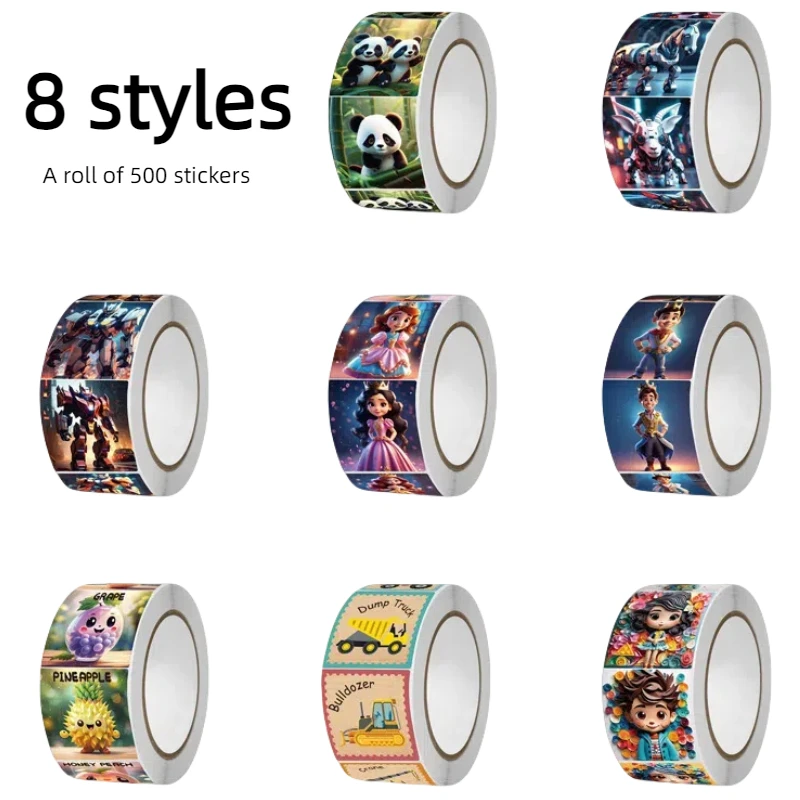 

Cute Cartoon Animal Sticker kids Car Reward Sticker Gift Decoration Label Teacher Encouragement Student Stationery Stickers