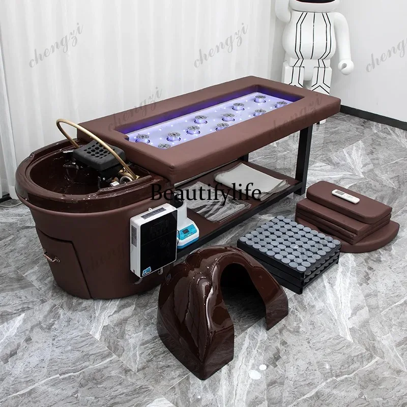 PPP  Comfort Ear Picking Shampoo Chair Massage Shower Stylist Beauty Shampoo Chair Lounge PU Leather Furniture