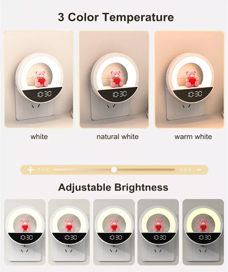 ‌Bluetooth Night Light with Color Remote: Wall-Mounted RGB LED for Kids' Room | EU Plug Christmas Gift