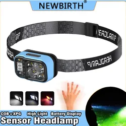 Multi-light Source Headlamp Lightweight Portable LED Head Lamps Rechargeable Headlight With Battery DisplayLife Waterproof Lamp