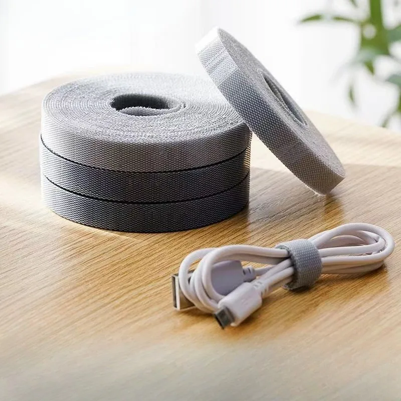 Nylon Cable Ties Reusable Self Adhesive Tape USB Cable Winder Multifunction 15mm Width Earphones Wire Cable Tie Management
