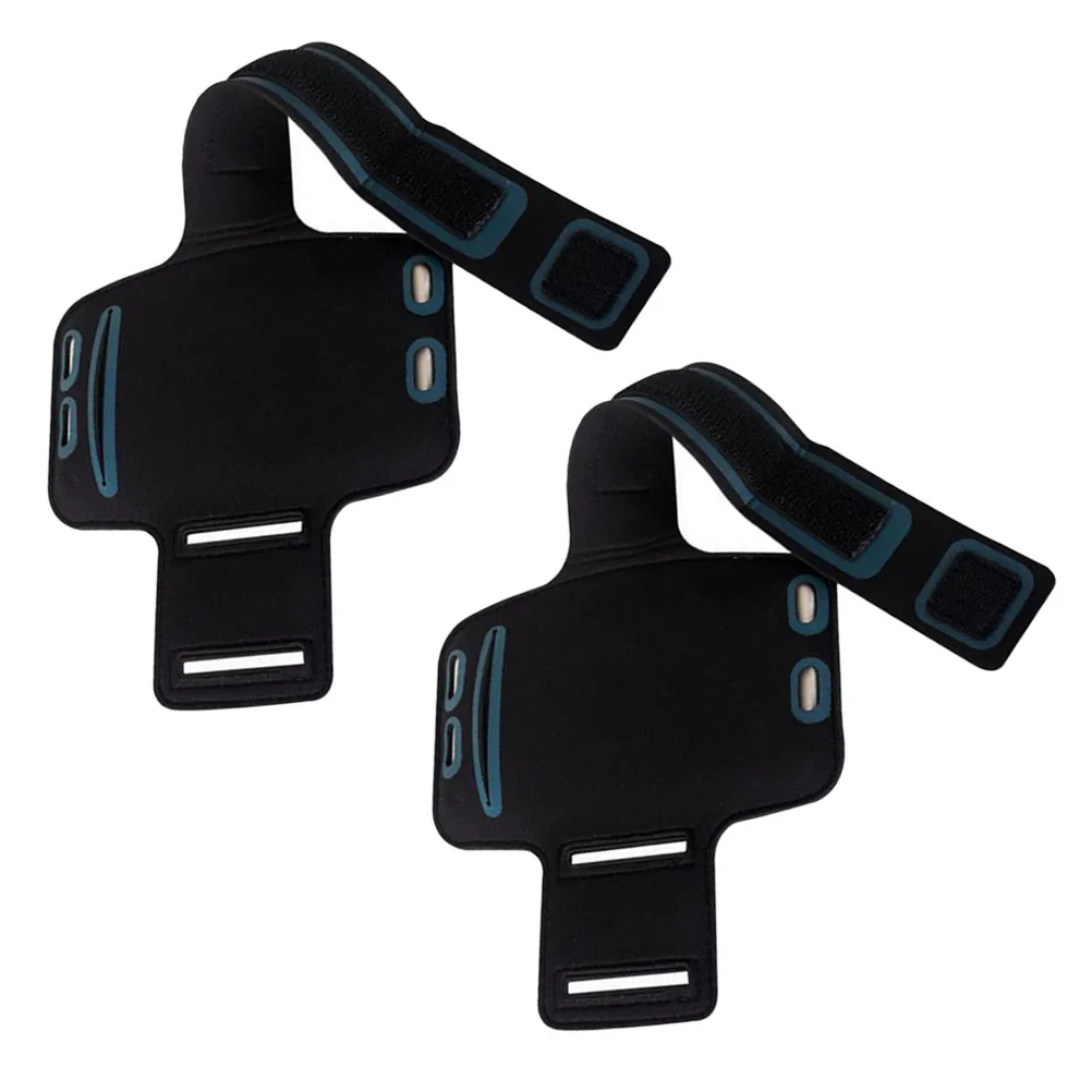 

2Pcs Sports Armband Bag Black Lightweight Waterproof Sweatproof Fit Phones 4.5-5.3 Inch Running Fitness Exercise Phone Pouch