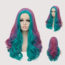 Color Long Wavy Wig Synthetic Wig Ladies Cosplay Daily Use Of Heat-resistant Hair.