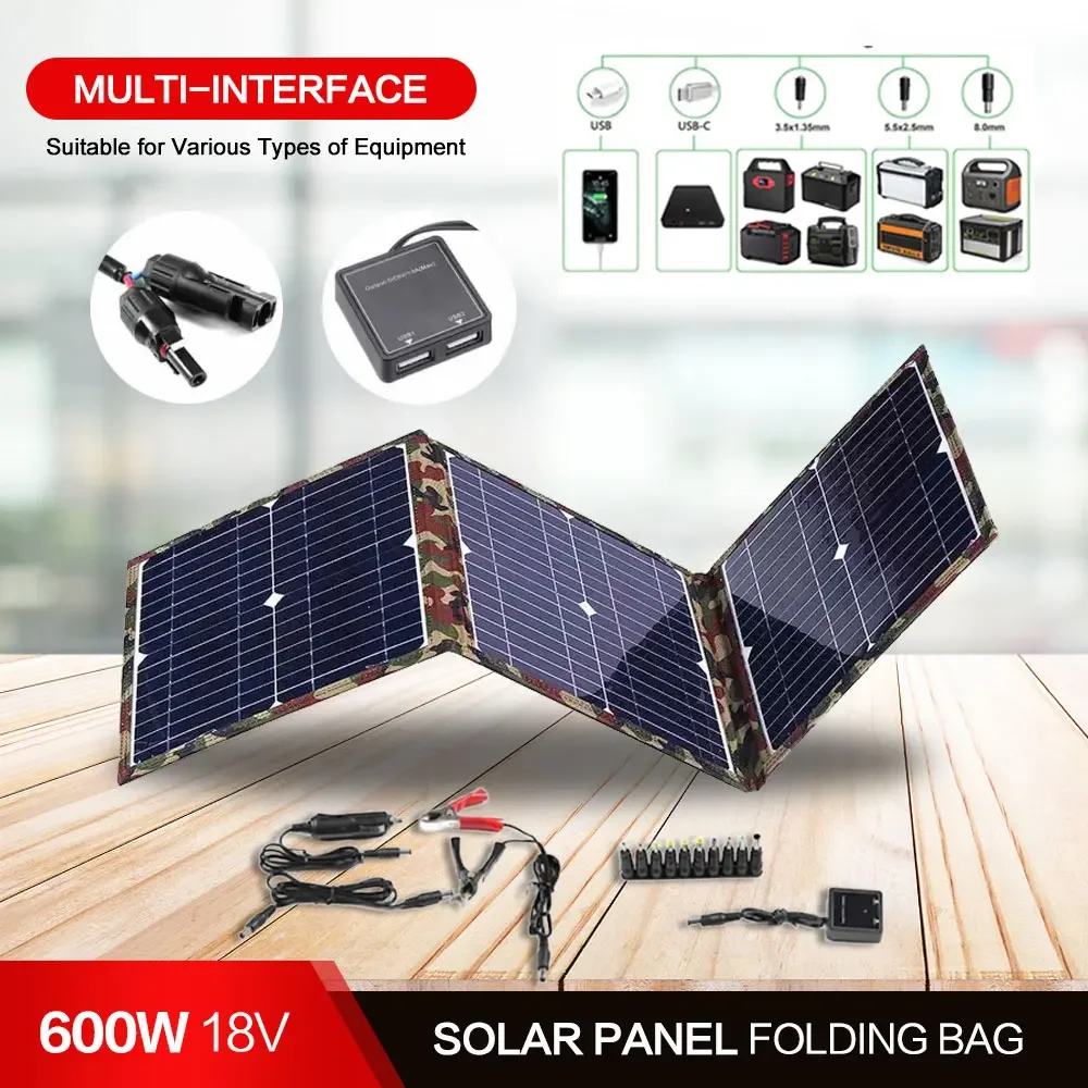Die ultimative 600-W-Solarladelösung: Hocheffizientes faltbares Panel mit MPPT zum schnellen, tragbaren Laden von Kraftwerkern