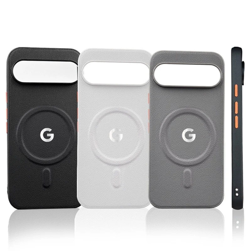 

Простой деловой кожаный магнитный чехол премиум-класса с беспроводной зарядкой для Google Pixel 10 9 Pro XL 9A, противоударный защитный чехол с кнопками