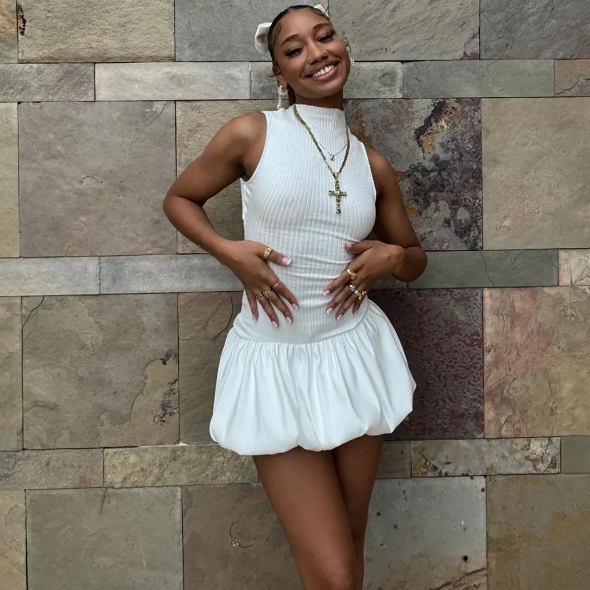 Vestidos das mulheres vestido outono mulher veludo smocking reunido plissado em camadas balançando artístico único chique elegante feminino moderno