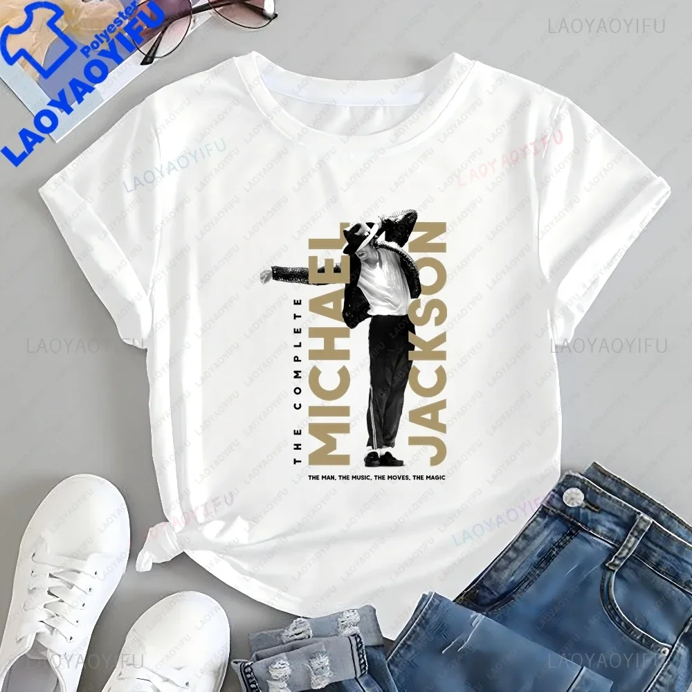 Michael Jackson bedrucktes T-Shirt – trendiges Unisex-Kurzarmshirt, geeignet für Männer und Frauen – T-Shirt in großer Größe – Detail 5