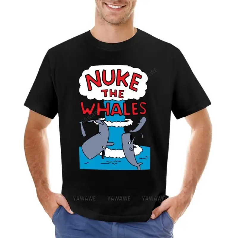 t-shirt men summer tees Nuke The Whales T-Shirt graphic t shirts T-shirt for a boy male tops t shirts for men