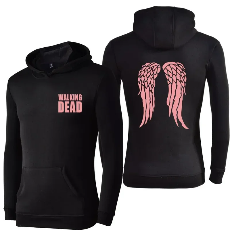 The Walking Dead Zombie Daryl Dixon Wings Oversized Women/Men Hoodie Sweatshirt Y2K Streetwear Hip Hop Pullover Hooded Jacket