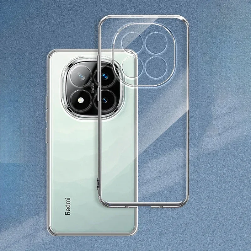 

Для Redmi Note 14 Pro Plus 14 Pro + мягкий чехол из ТПУ для телефона Redmi Note 14 Pro + прозрачный чехол, прозрачный защитный чехол