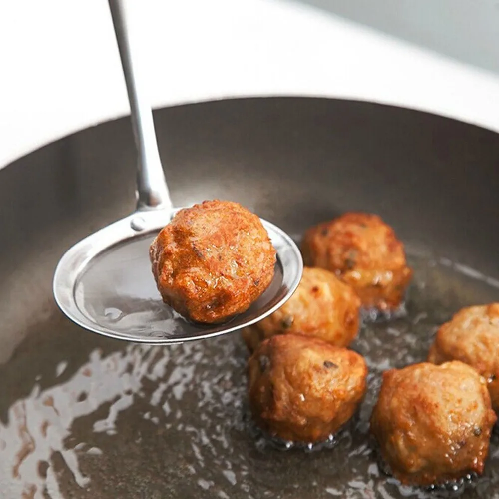 

New Fine Mesh Skimmer Spoon Rust-proof Stainless Steel Flour Sieve Easy To Clean Hangable Tea Strainer Juice Filtering