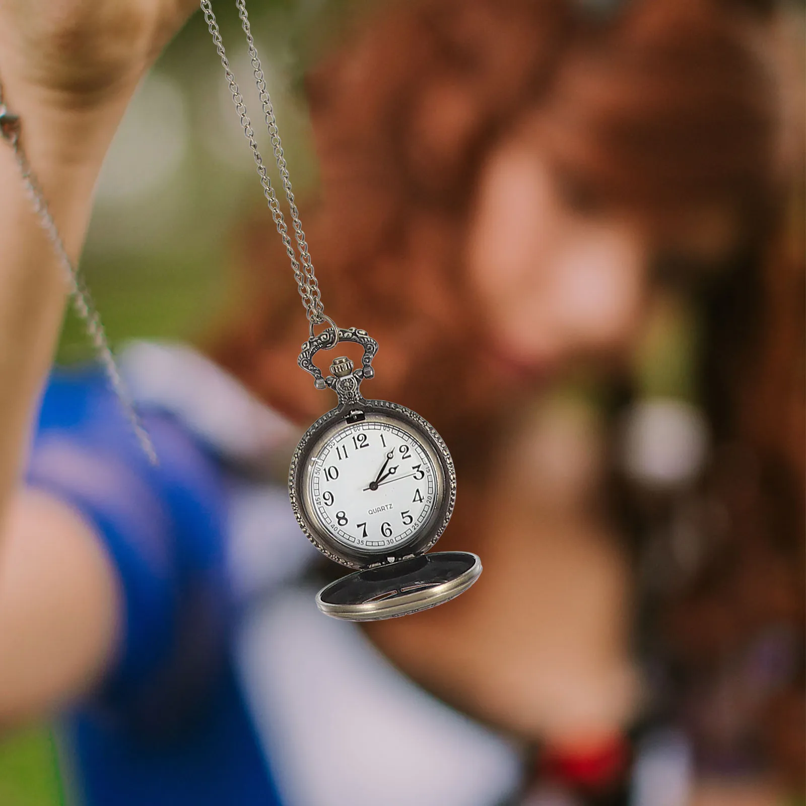 

Quartz Pocket Hanging Digital Watch Decor Vintage Necklace Hollow Dial Steampunk Gift Idea