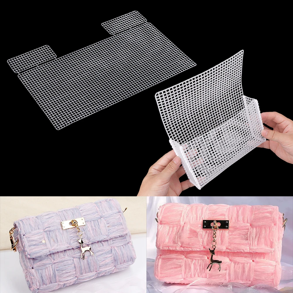 5 Stück Kunststoff-Netztaschen unten, Häkeltaschen-Zubehör, handgefertigte DIY-Kunststofffolie, Geschenke, Nähzubehör, DIY-Geldbörsenherstellung